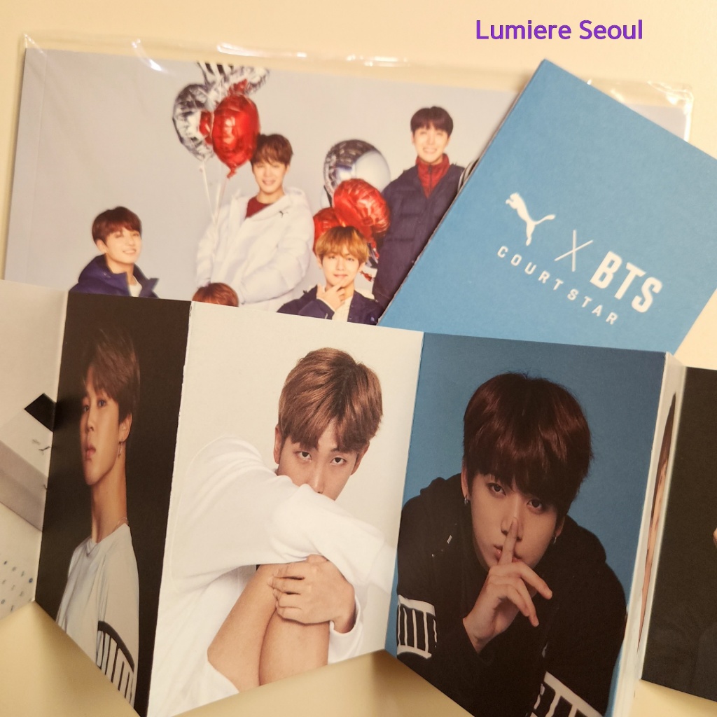 [RARE] BTS × PUMA The Winter Story Photobook / Court Star Folding Photocard (Chính thức 2017)
