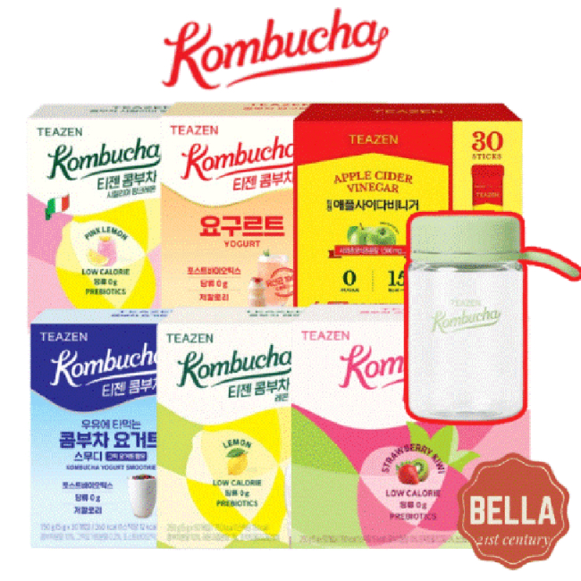 Teazen Kombucha Hàn Quốc (Lemon, Citron, Berry, Dứa, Peach, Shinemusket, Mangoguava)