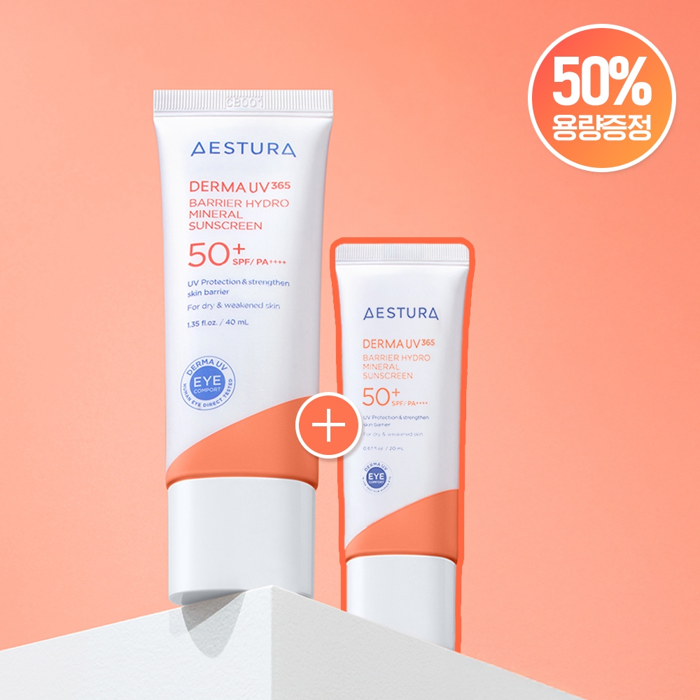 Kem chống nắng AESTURA Derma UV365 Barrier Hydro Mineral 40ml + 20ml Kem chống nắng Kem chống nắng K