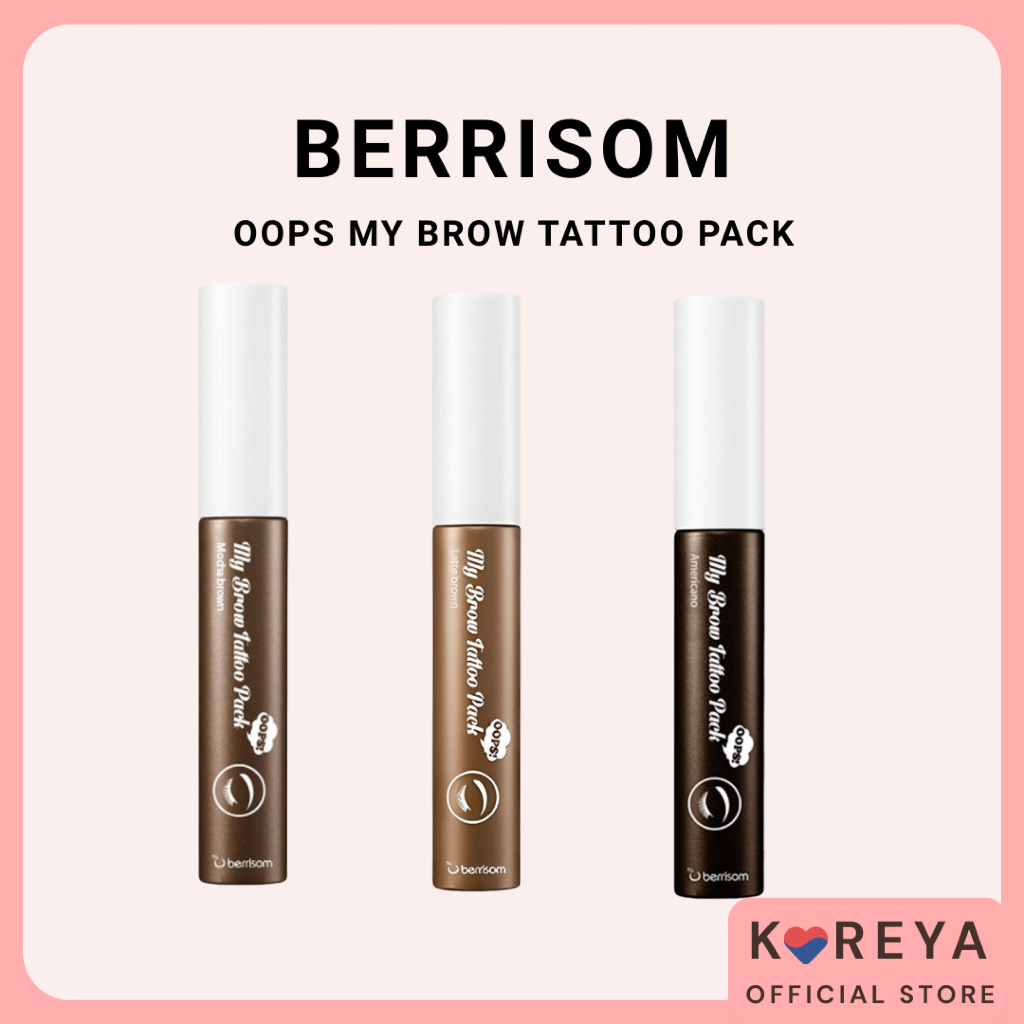 [Berrisom] Oops My Brow Tattoo Pack 10g - Tint lông mày lâu trôi (Latte Brown / Mocha Brown / Americ