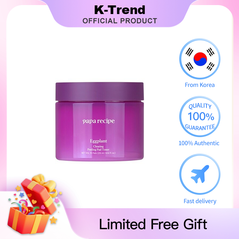 [Vận chuyển Hàn Quốc] Papa Recipe Cà tím Clearing Peeling Pad Toner 70 chiếc (255ml)