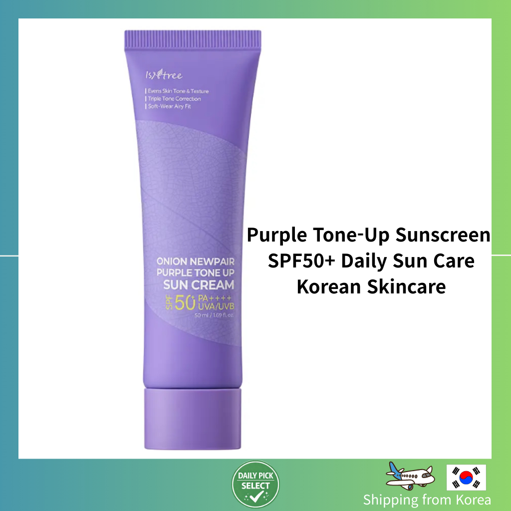 [ISNTREE] Kem chống nắng Onion Newpair Purple Tone-Up SPF50 + PA + + + 50ml | Kem chống nắng Hàn Quố