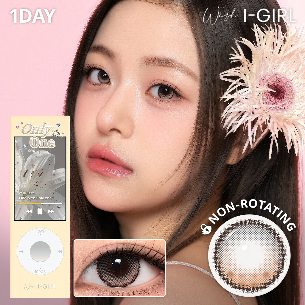 Hộp 10 lens I-SHA One Pick Only One Cherry Choco 1 ngày khóa trục chính hãng Hàn Quốc có độ cận