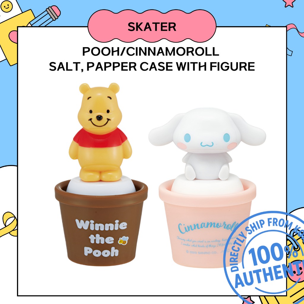 [SKATER] Pooh / Cinnamoroll Muối dễ thương, hộp đựng Papper kèm linh vật TLYJ1D