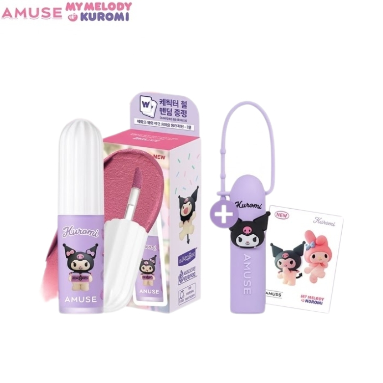 AMUSE Powder Velvet Tint + Tint Keyring + Sticker Set 3items [AMUSE X MY MELODY & KUROMI] [Số lượng 
