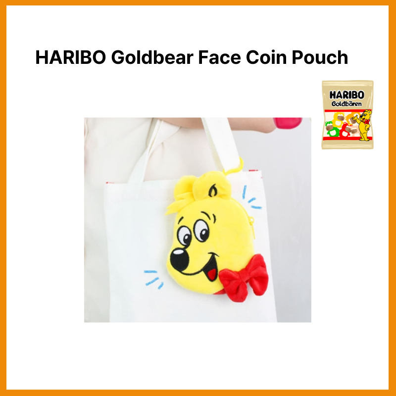 Túi đựng tiền xu mặt HARIBO Goldbear / Túi đựng tiền xu HARIBO Goldbear dễ thương và nhỏ gọn