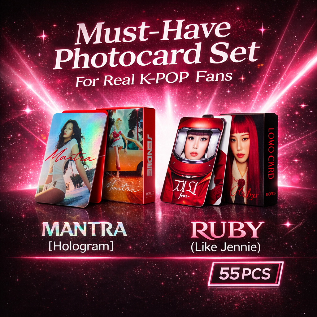 JENNIE 2025 Album mới Photocard chính thức | Ruby Like Jenny / Mantra Hologram K-POP sưu tập