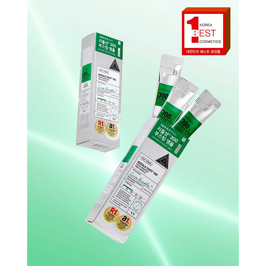 VT Reedle Shot 300 Facial Boosting First Ampoule 2ml x 6ea Cica Micro Needle Skin Booster Hàn Quốc C