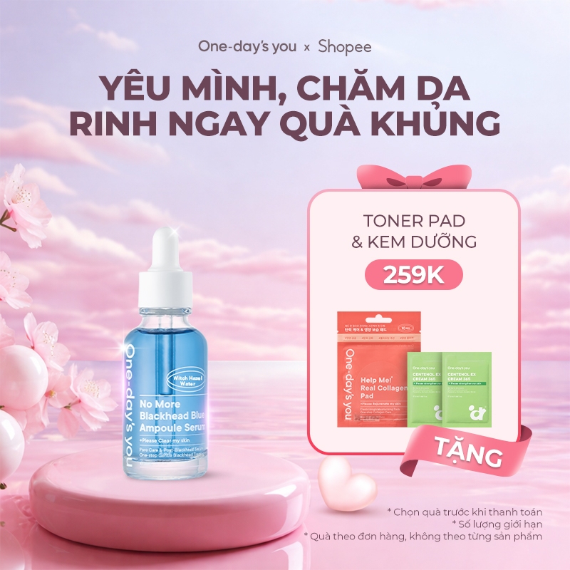 [Serum] Giảm mụn đầu đen, sợi bã nhờn ONE DAY'S YOU No More Blackhead Blue Serum (30ml)