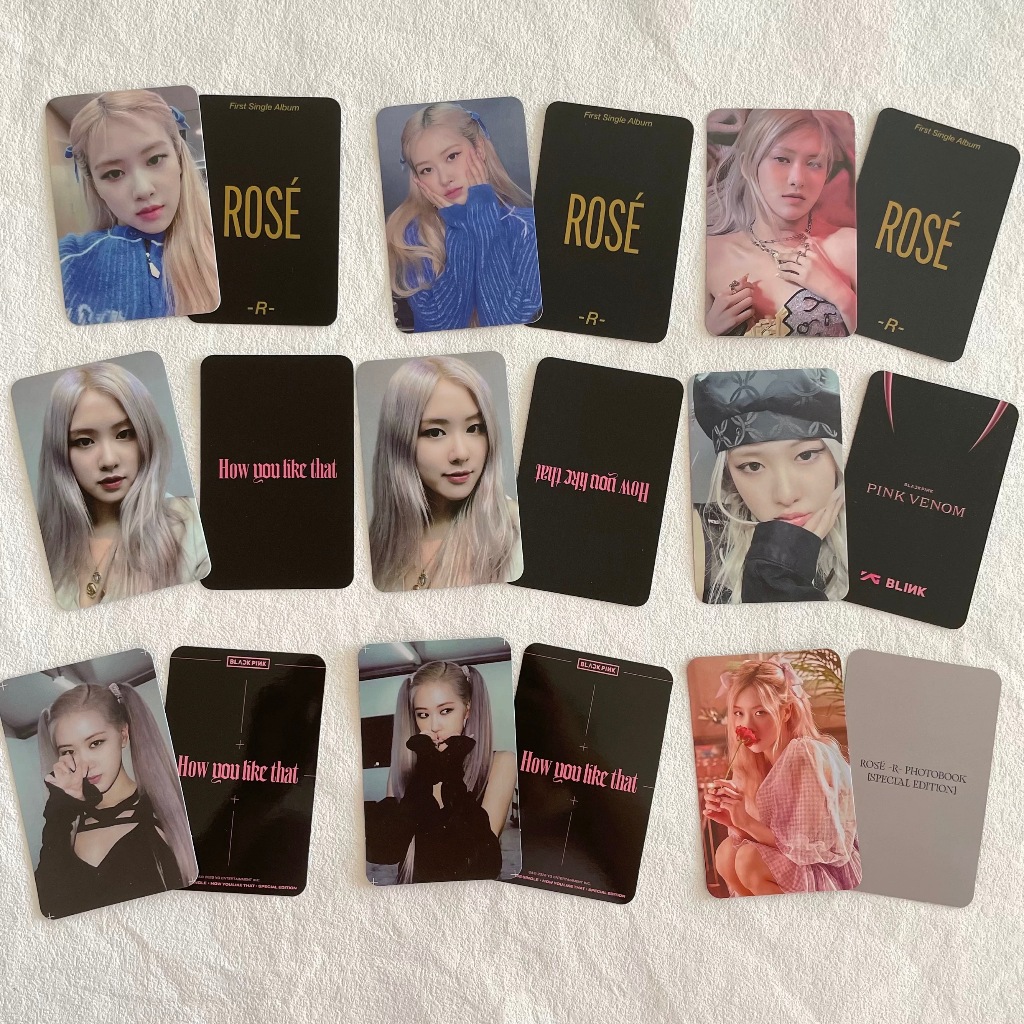 Blackpink Gói photocard bạch tuộc BLACK PINK gồm Rosé (Park Chaeyoung) và Jisoo Kim, bao gồm tư thế 
