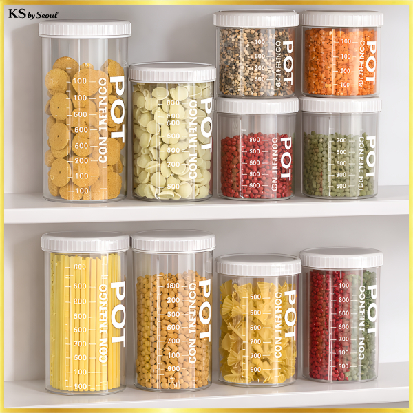 Daily Pick Airtight Clear Round Storage Container Food Grain Kitchen Storage Jar