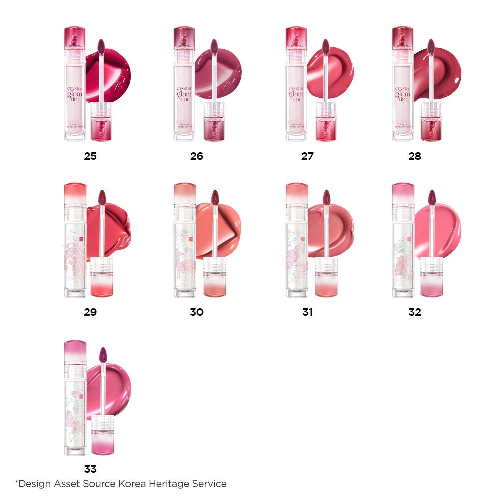 CLIO [CLIP - MÀU MỚI] Crystal Glam Tint 3.4g | Son bóng nước, tông màu môi phát sáng, tông màu ngâm mật ong | BigBuy360 - bigbuy360.vn