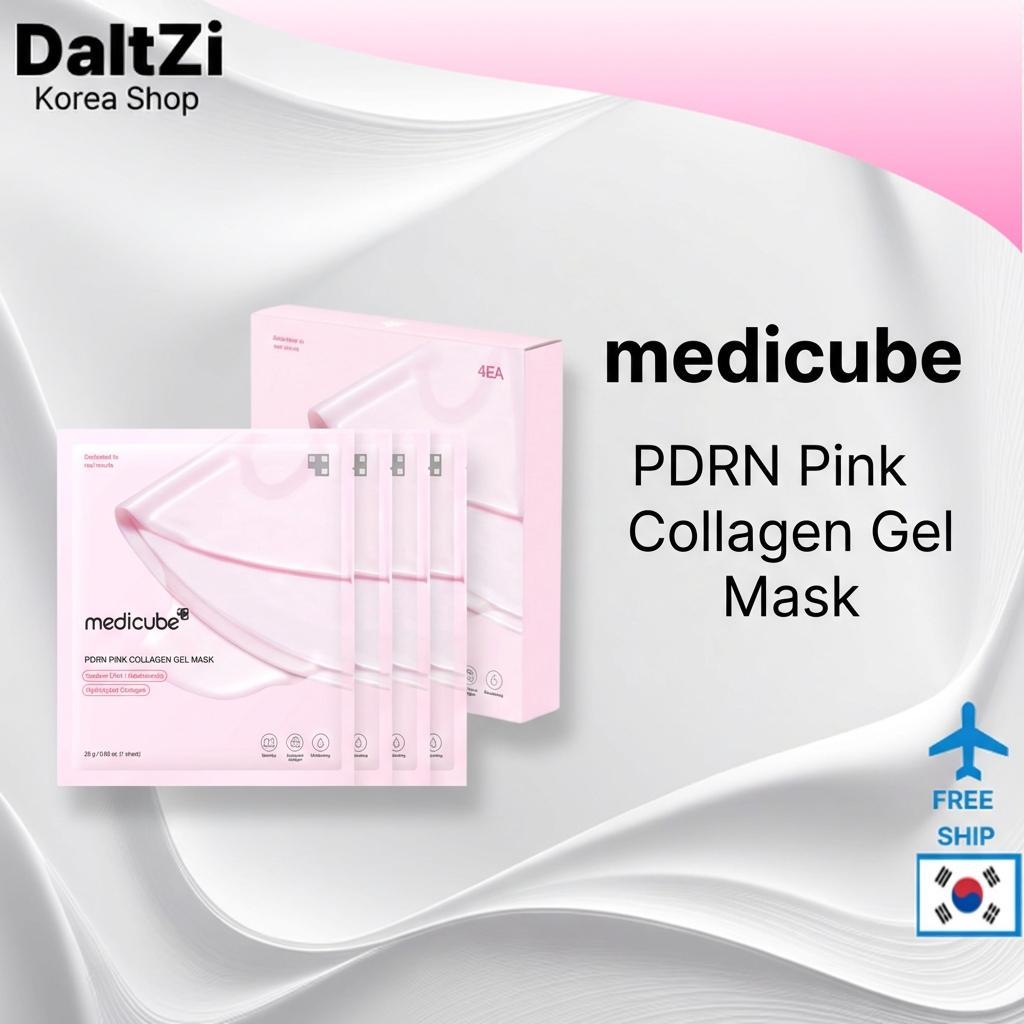 [Medicube] Mặt nạ Gel Collagen hồng PDRN – Mặt nạ dưỡng ẩm & co giãn (1 cái / 4 cái)