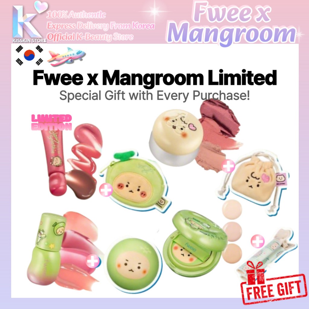 [Fwee x MangGom] Bóng bay 3D MỚI | Fwee x MangGom Lip & Cheek | Kính đệm nguyên bản
