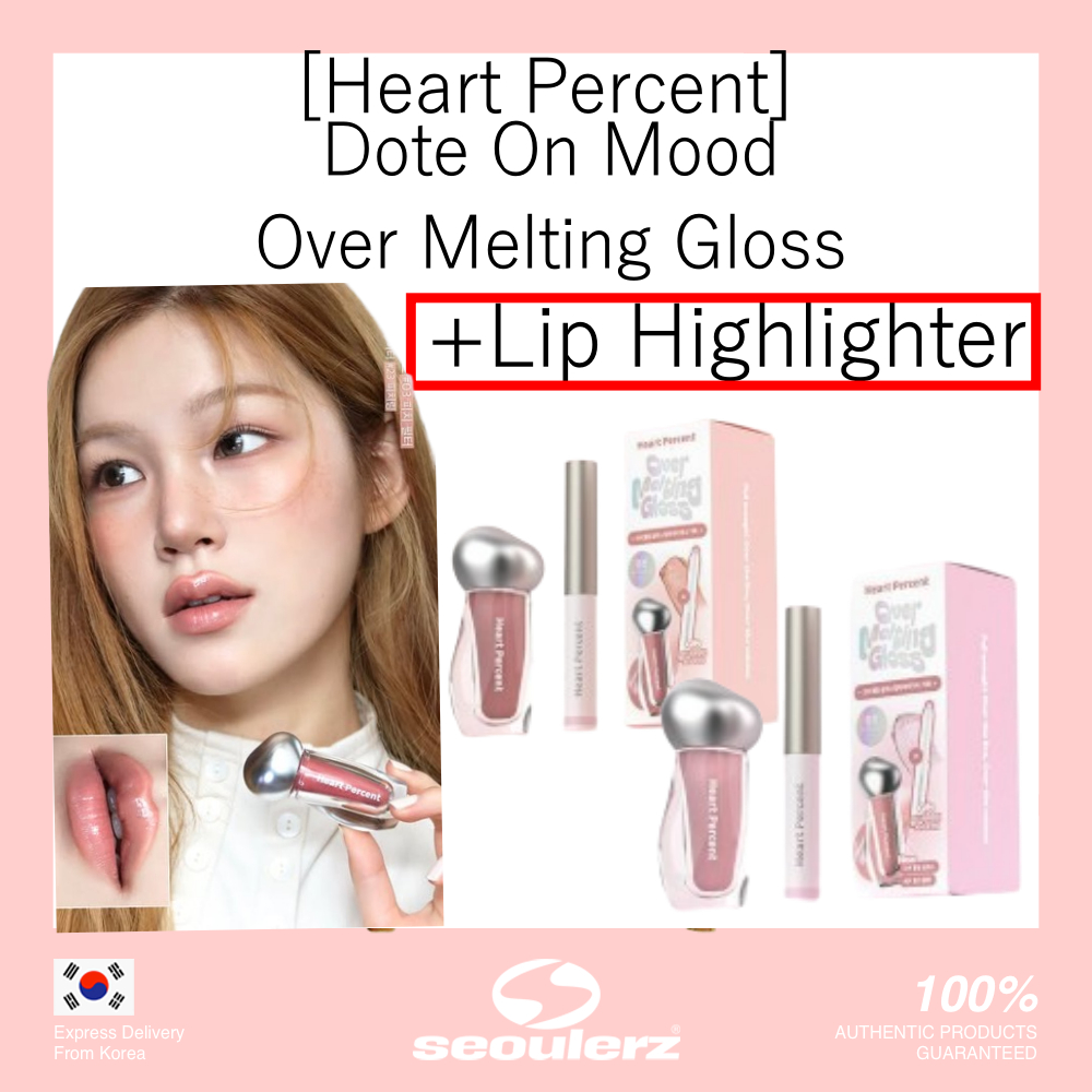[Heart Percent]  Dote On Mood Over Melting Gloss 8colors  +Lip Highlighter