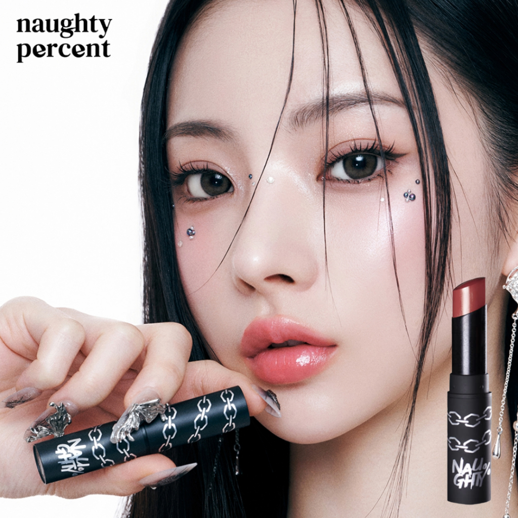 NAUGHTY PERCENT Son Thỏi Bóng Tan Chảy Dưỡng Ẩm Cao Mượt Mà Màu Lên Tự Nhiên