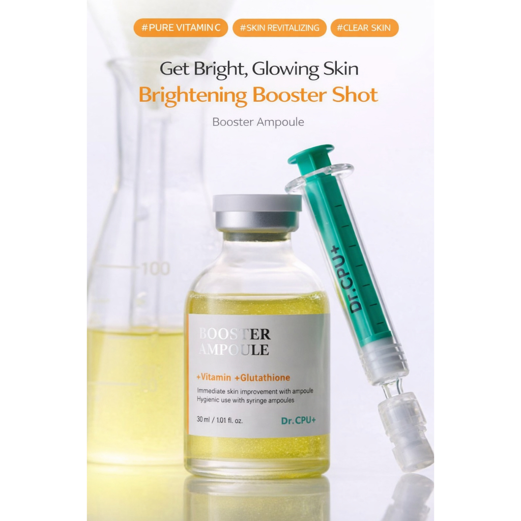 Beauty Skincare- Dr.CPU Vital Booster Ampoule 30ml Vitamin C Glutathione Brightening Serum Skin Tone