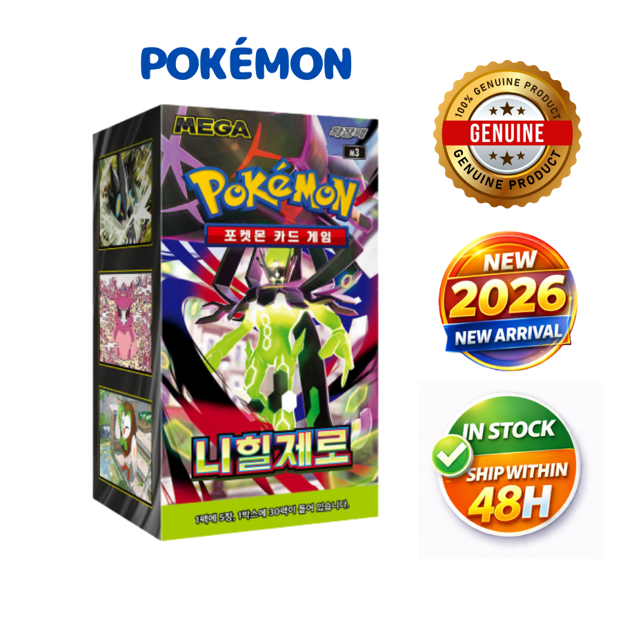 Hộp tăng áp Pokemon TCG Nihilego (30 gói) Phiên bản Hàn Quốc | Mở rộng MEGA 2026 | Nhà máy niêm phon