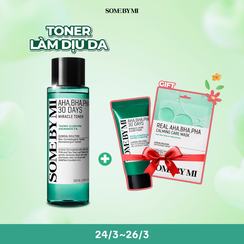 [SOME BY MI] Nước hoa hồng làm sạch da dầu mụn AHA-BHA-PHA 30 Days Miracle Toner 150ml
