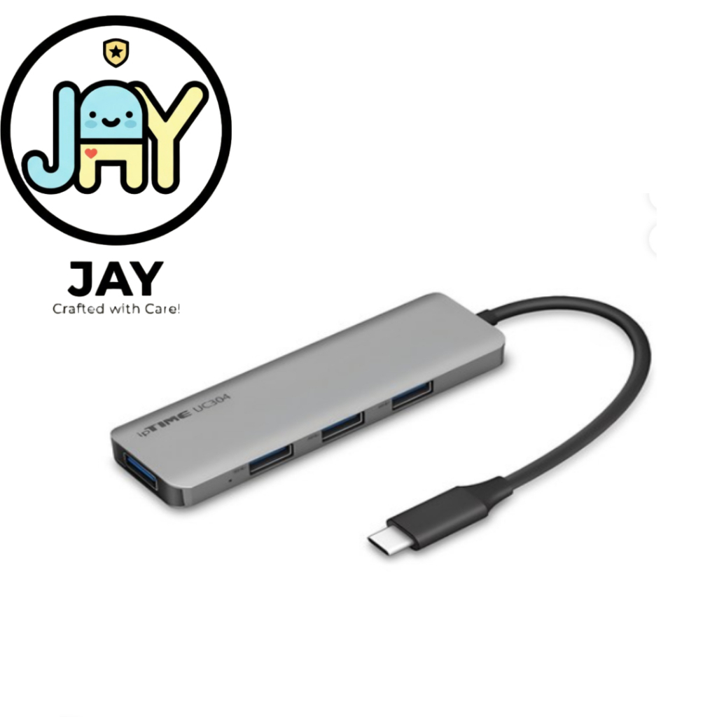 Hub mở rộng 4 cổng USB-C ipTIME UC304 - Kết nối màu xám / nhiều thiết bị