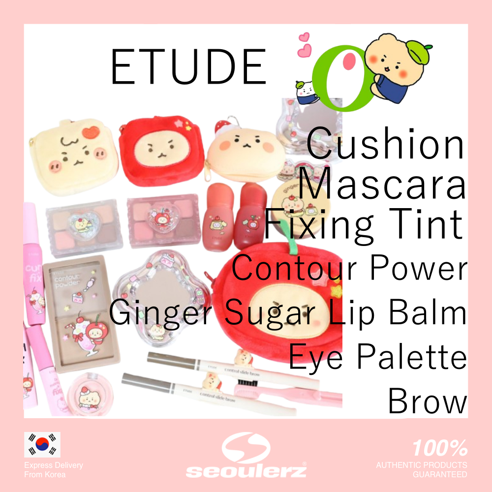 [etude&MangGom] Water Drop Filter Cushion,Curl Fix Mascara, Soft blur tint ,Contour Power,Ginger Sug