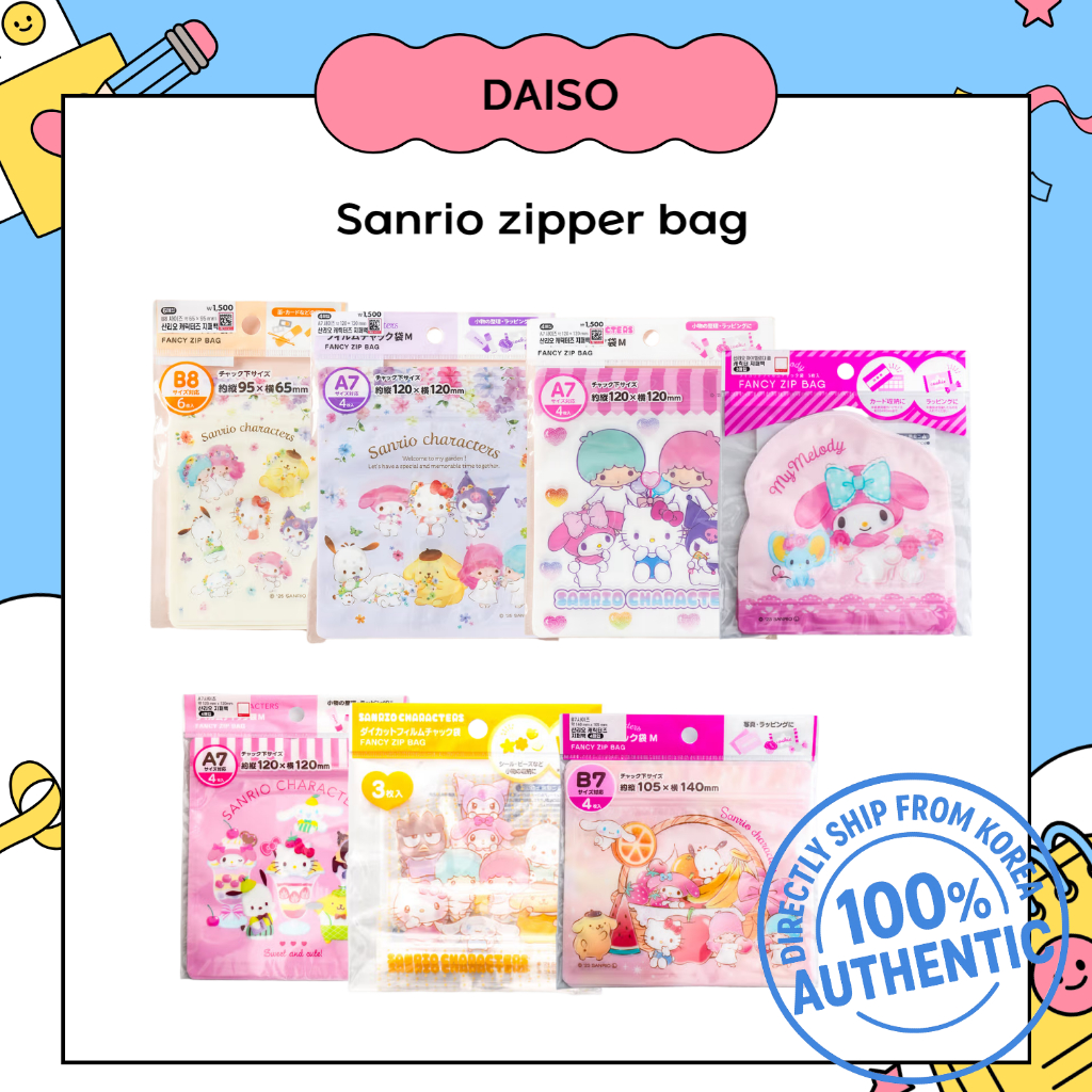 Hàn Quốc daiso daiso korea Sanrio Ziplock Zipper