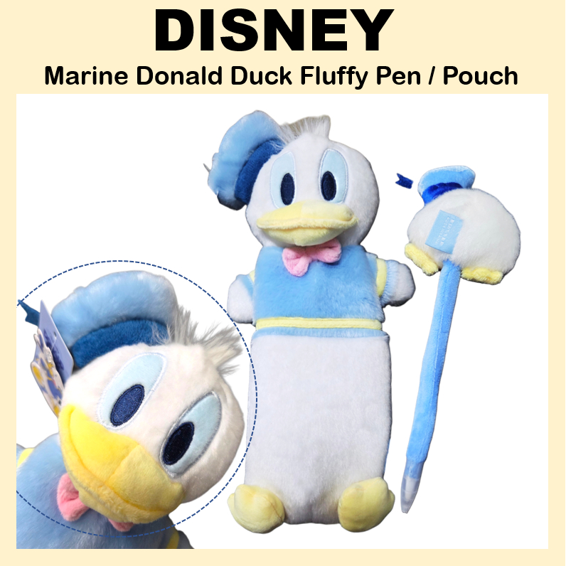 [DISNEY] Butter Shop Marine Donald Duck Fluffy Pen / Pouch tiệm bơ hàn quốc