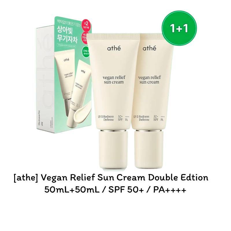 [athe] Kem chống nắng Vegan Relief Double Edtion (50mL + 50mL) / K-BEAUTY