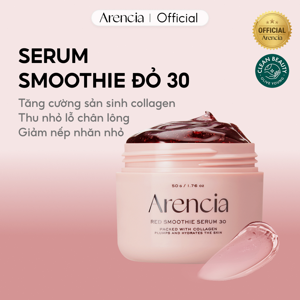 [Arencia] Serum Smoothie đỏ 30 50g | Rạng rỡ, làm dịu