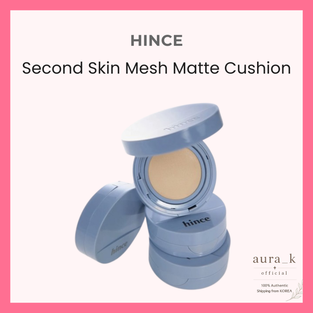 HINCE Second Skin Mesh Matte Cushion (+ Refill) (4 Sắc Thái) Kbeauty Blue Cushion Matte Trang Điểm H