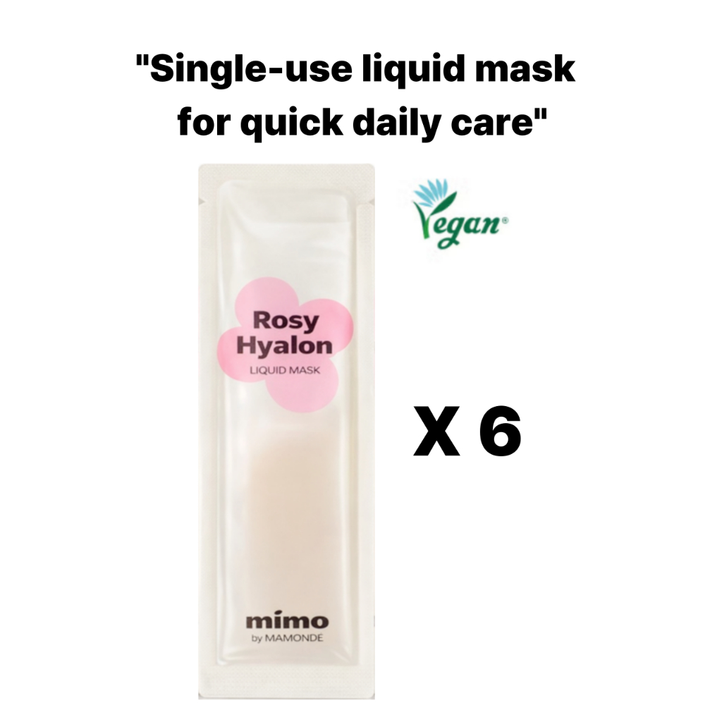 DAISO MIMO của MAMONDE Rosy Hyalon Liquid Mask 2ml x 6 – Nhẹ Hydrated Feel Daily Care DC00