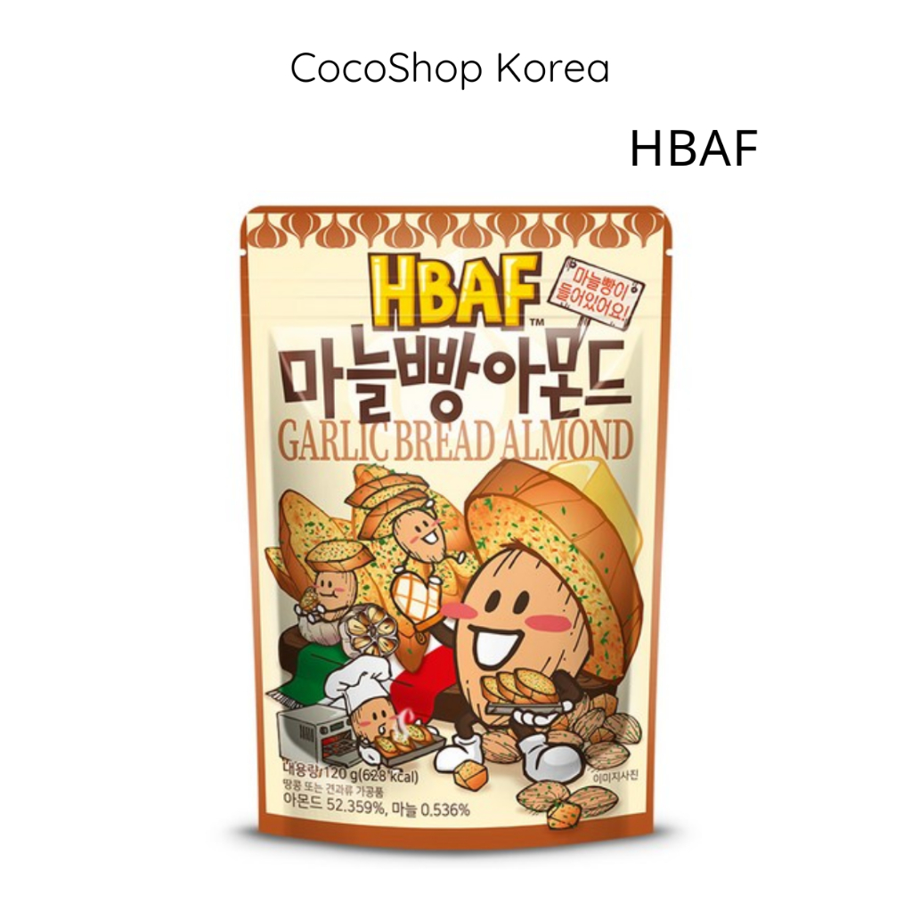 Hạnh nhân vị bánh mì tỏi HBAF 120g – Nut Snack| CocoShop