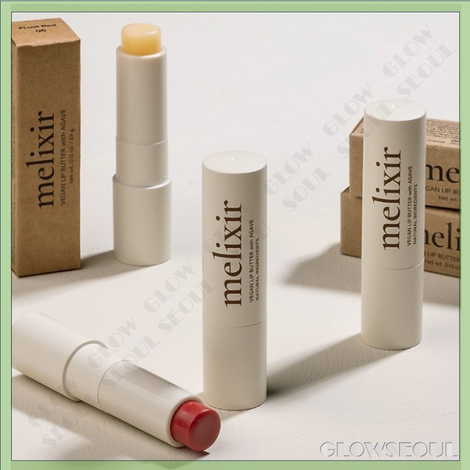 「 MELIXIR 」 Bơ môi thuần chay 3,9g Son dưỡng môi Melixir 11 màu mới