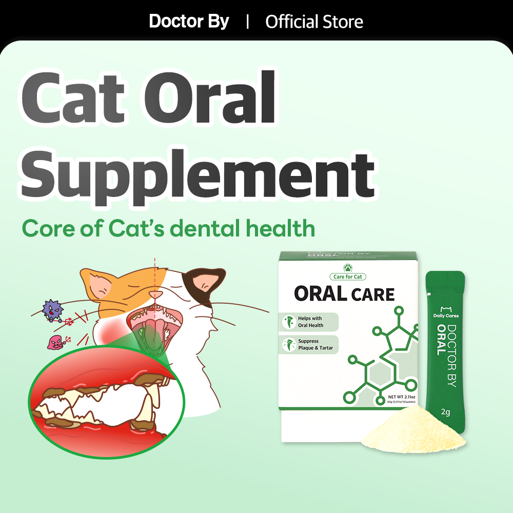 [Doctor By ORAL CARE] Cat Dental Care Vitamin TarTar Remove Health Bổ sung (30 gói)