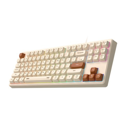 Bàn phím màng ABKO MK87 Im lặng TKL 87 phím Đèn nền RGB SA Profile USB có dây