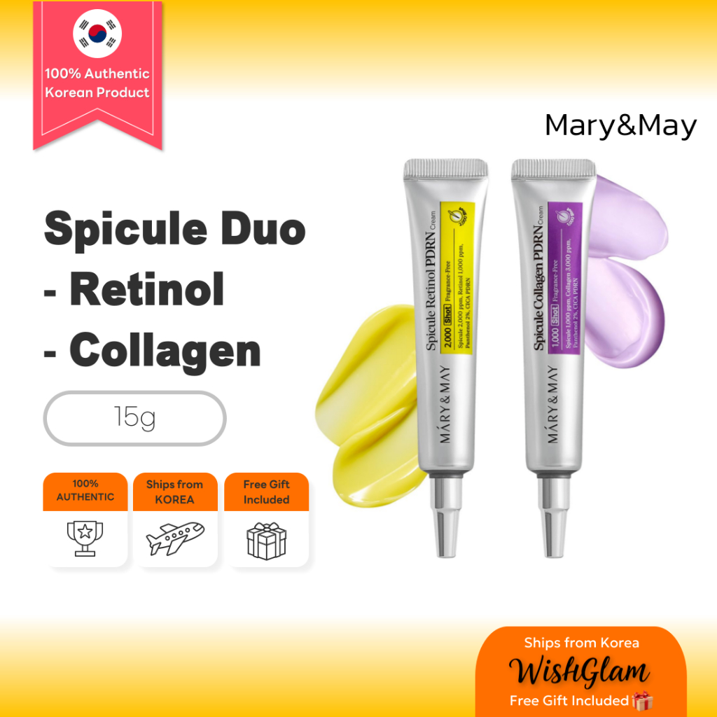 Kem Mary & May Spicule Retinol PDRN 15g / Kem Collagen Spicule 15g