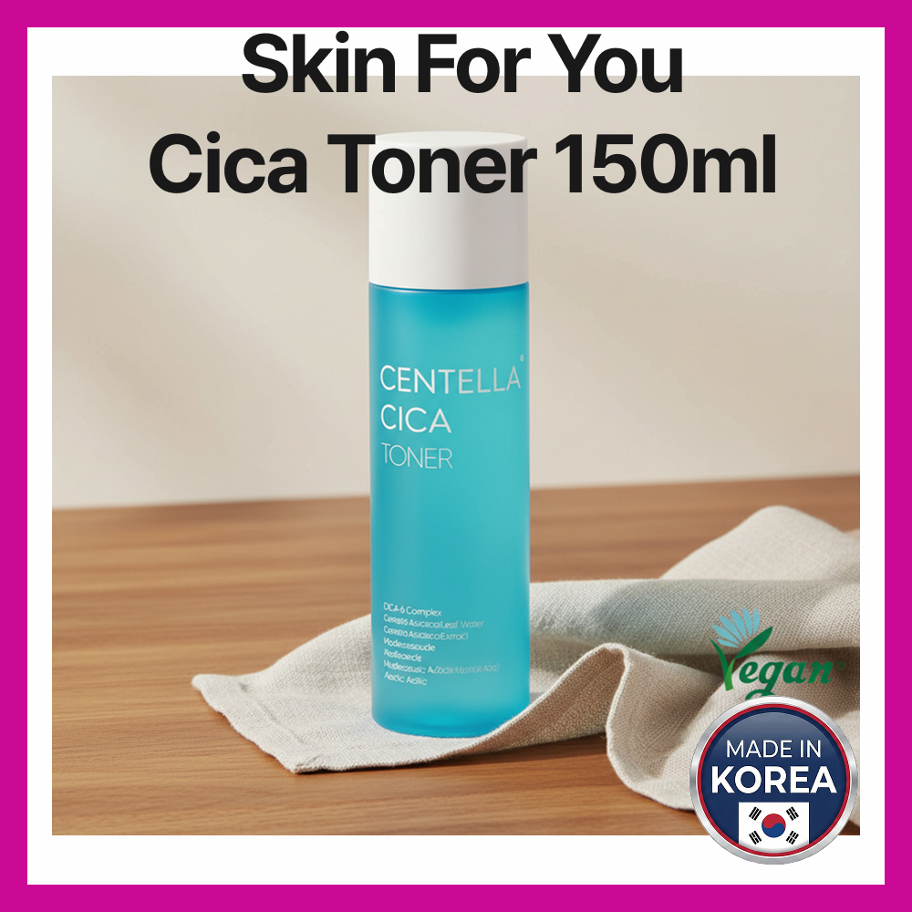 [Skin For You] Centella Cica Toner 150ml – Vegan Soothing Daily Toner