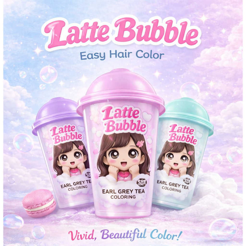 [Daiso hàn quốc] K-Beauty Elastine Bubble Hair Color Easy Self-Dyeing Foam Mocha Brown Ash Brown Ash