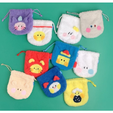 TRUZ TREASURE Túi đựng mặt Mini di động / Túi đựng mặt nhân vật / Túi lưu trữ nhỏ / Hàng hóa quạt K-