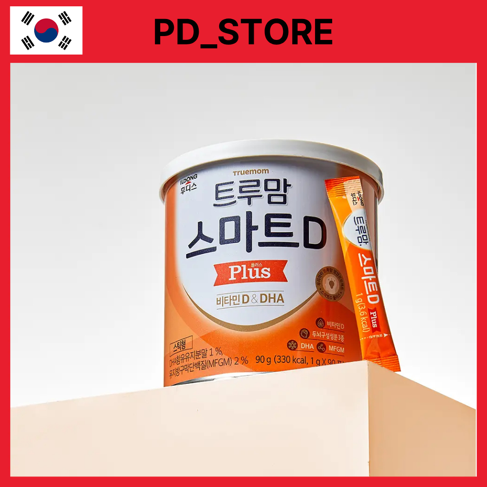Ildong Truemom Smart D Plus Baby Vitamin D DHA Powder Bổ sung phát triển trí não 90 que