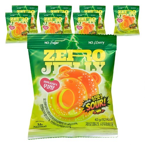 My Normal Zero Jelly Sour Bear 42g x 8 | Thạch không đường | Đồ ăn nhẹ ít calo | Khuyến nghị ăn nhẹ 