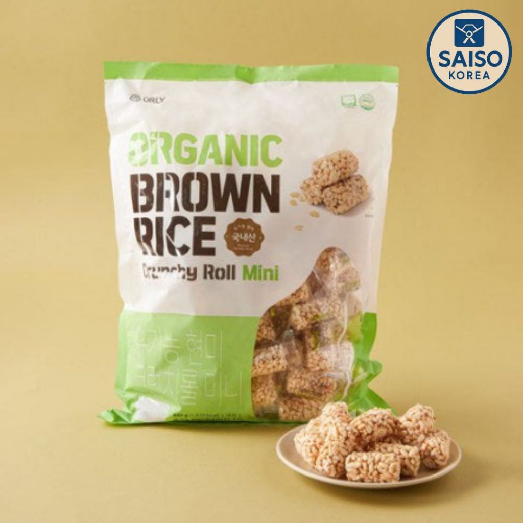 THƯƠNG MẠI HÀN QUỐC ORLY Gạo lứt hữu cơ Hàn Quốc giòn cuộn Mini 480g KoreanSnack KoreanFood