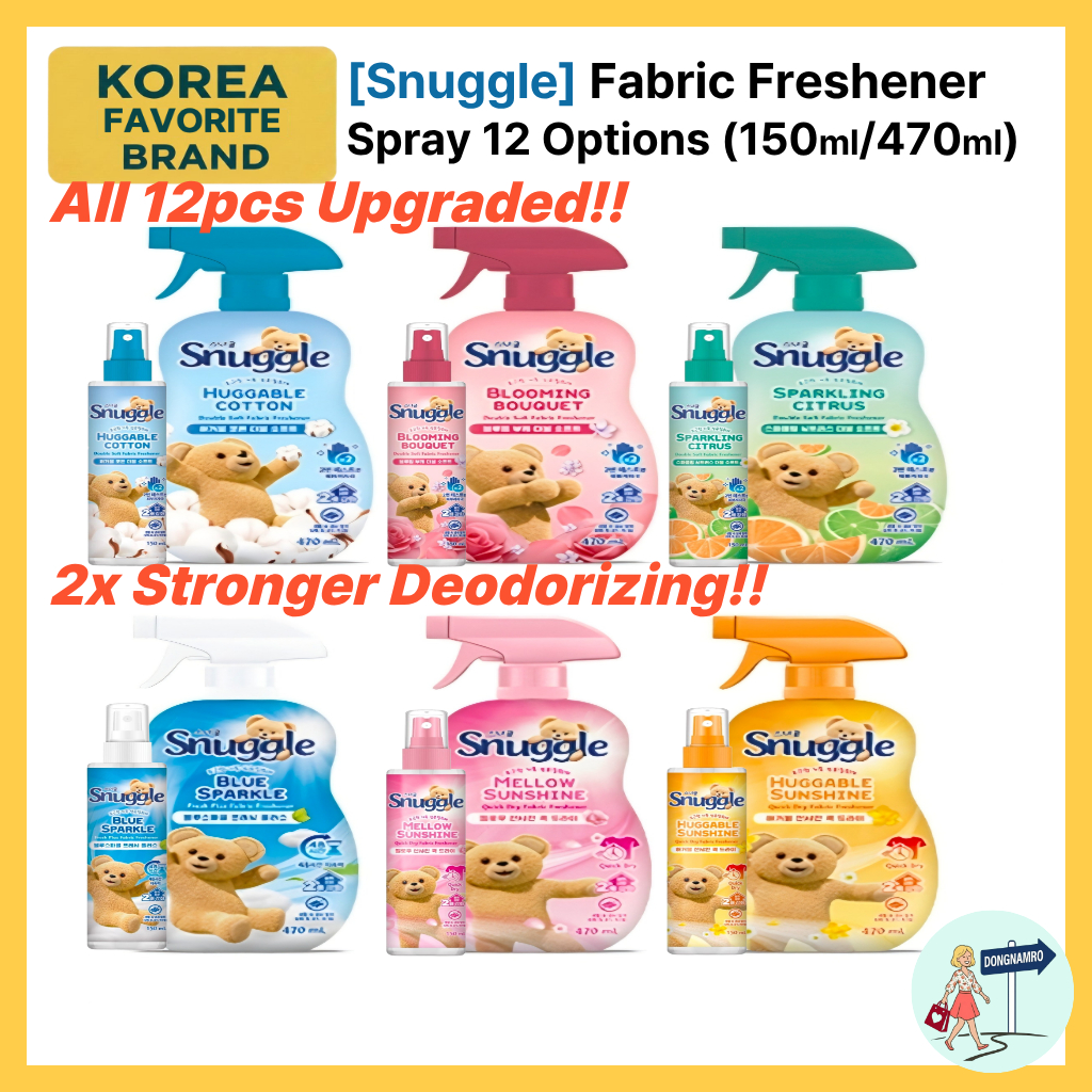 [Snuggle] Xịt làm mát vải gia hạn MỚI 12 lựa chọn (150ml / 470ml) | 2x Khử Mùi Mạnh Hơn