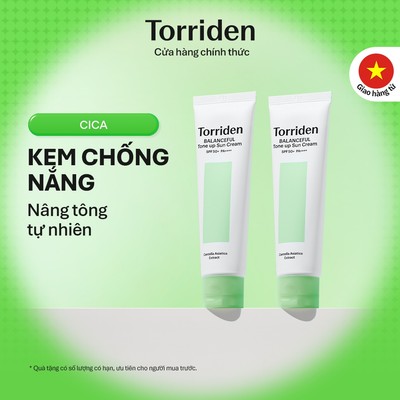[Torriden Chính hãng] [SET] Kem chống nắng nâng tone BALANCEFUL CICA, 60ml+60ml
