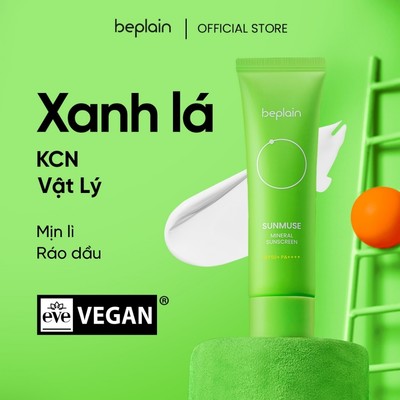 [Beplain X Lucie] Kem chống nắng BEPLAIN Sunmuse Mineral vật lý nâng tone nhẹ nhàng SPF 50+ PA++++ 50ml