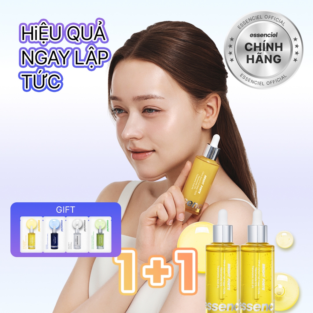 Chính Hãng Essenciel Bright Forte (50mlx2) – Serum Niacinamide 12% + TXA 4% – Dưỡng Sáng Da & Cấp Ẩm