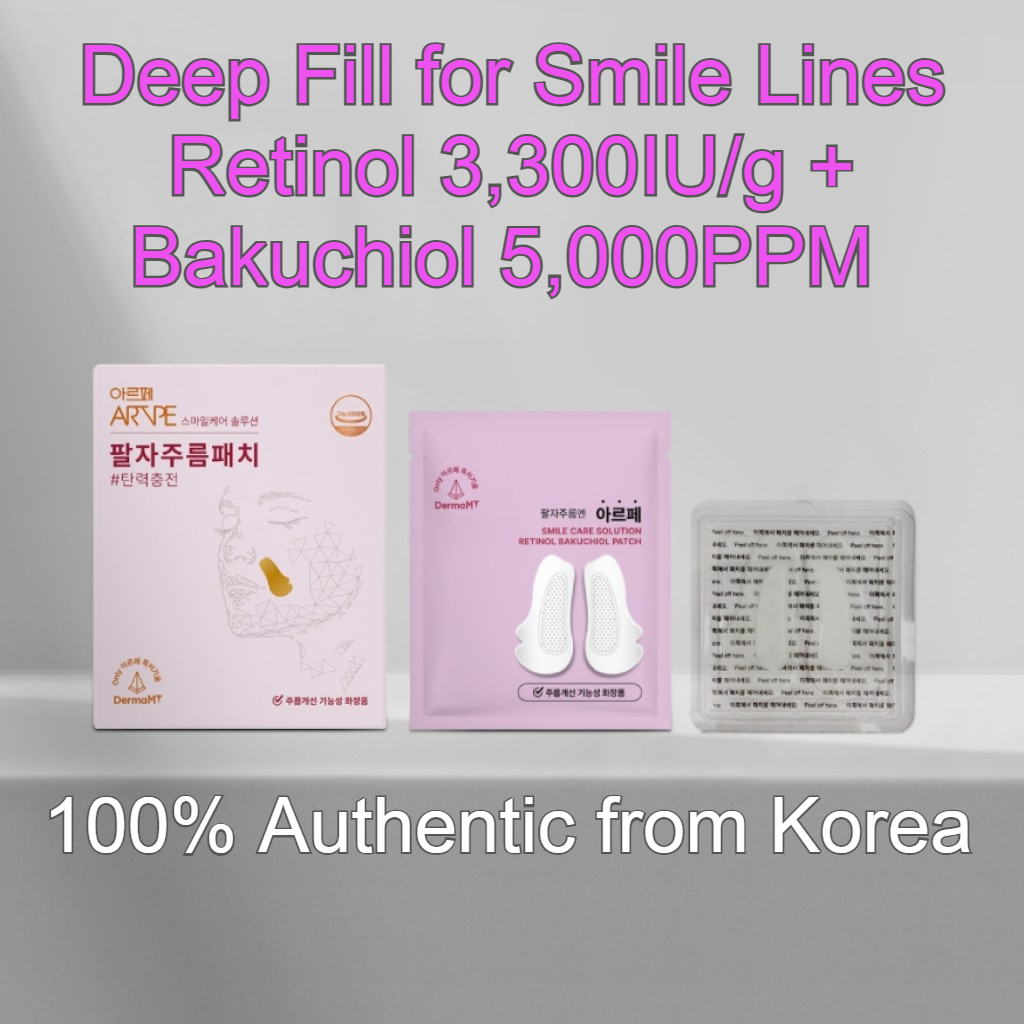 ARTPE SMILE CARE SOLUTION Retinol Bakuchiol Microneedle Patch để cải thiện nếp nhăn 1Pouch=2Patches