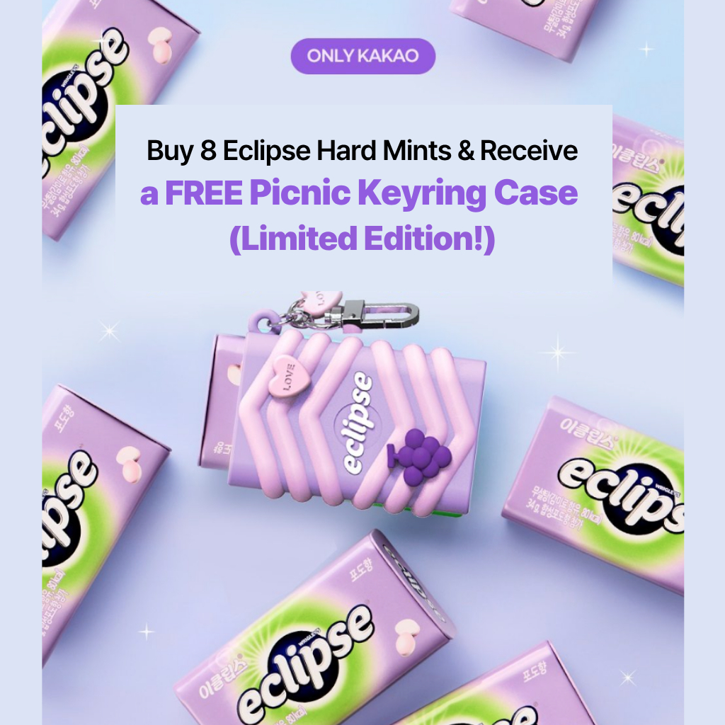 Eclipse Sugar Free Candy Mint Refresh Candy 8 gói với hộp đựng móc khóa có giới hạn Kẹo hơi thở di đ