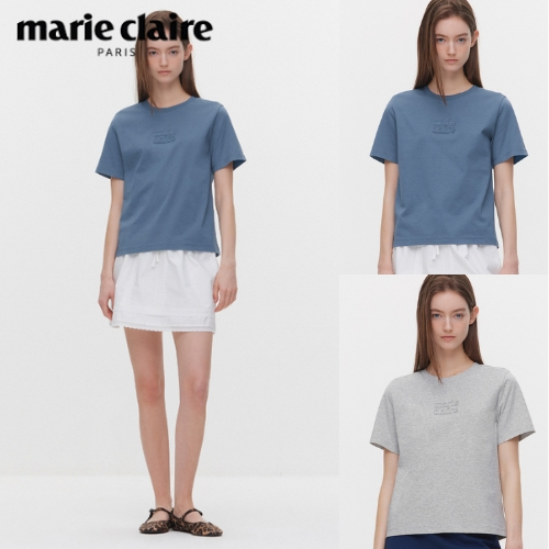 Áo thun ngắn tay Marie Claire có logo, hai màu