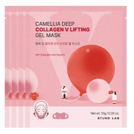 ROUND LAB Mặt nạ Gel nâng Collagen V ROUND LAB Camellia 4ea